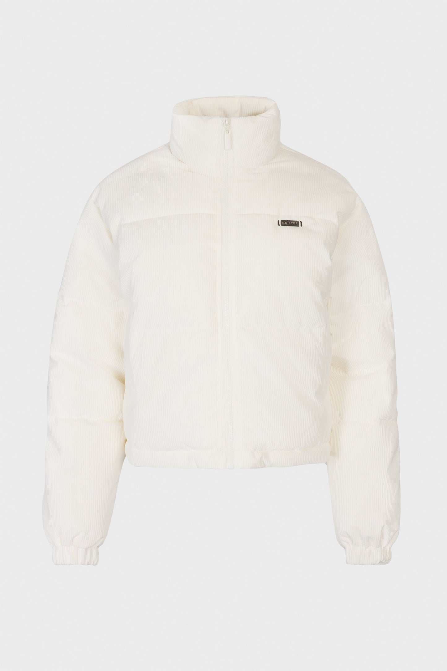 Corduroy Quilted Puffer Jacket in Ivory