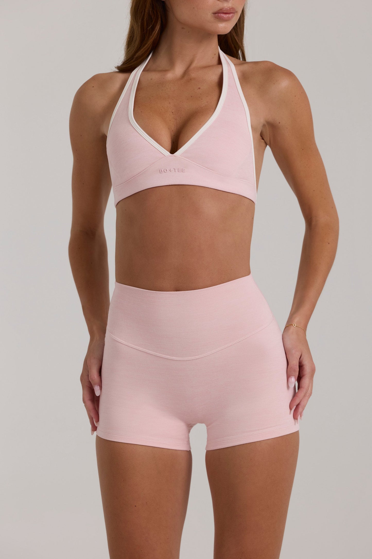 Soft Active Sports Bra in Blush Marl