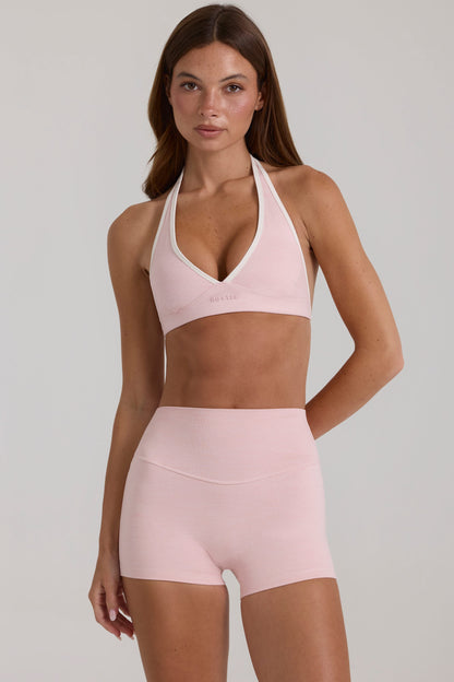 Soft Active Sports Bra in Blush Marl