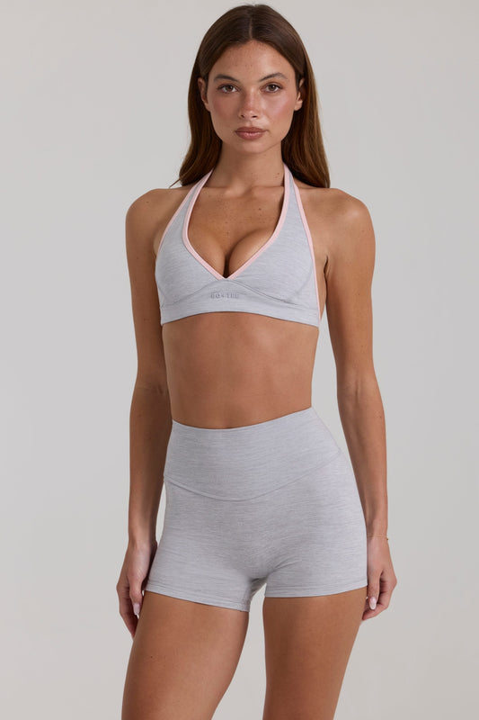 Soft Active Sports Bra in Grey Marl