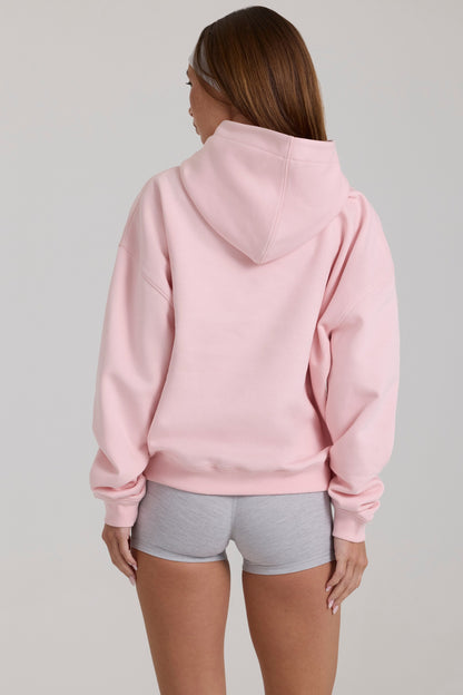 Oversized Applique Hoodie in Blush