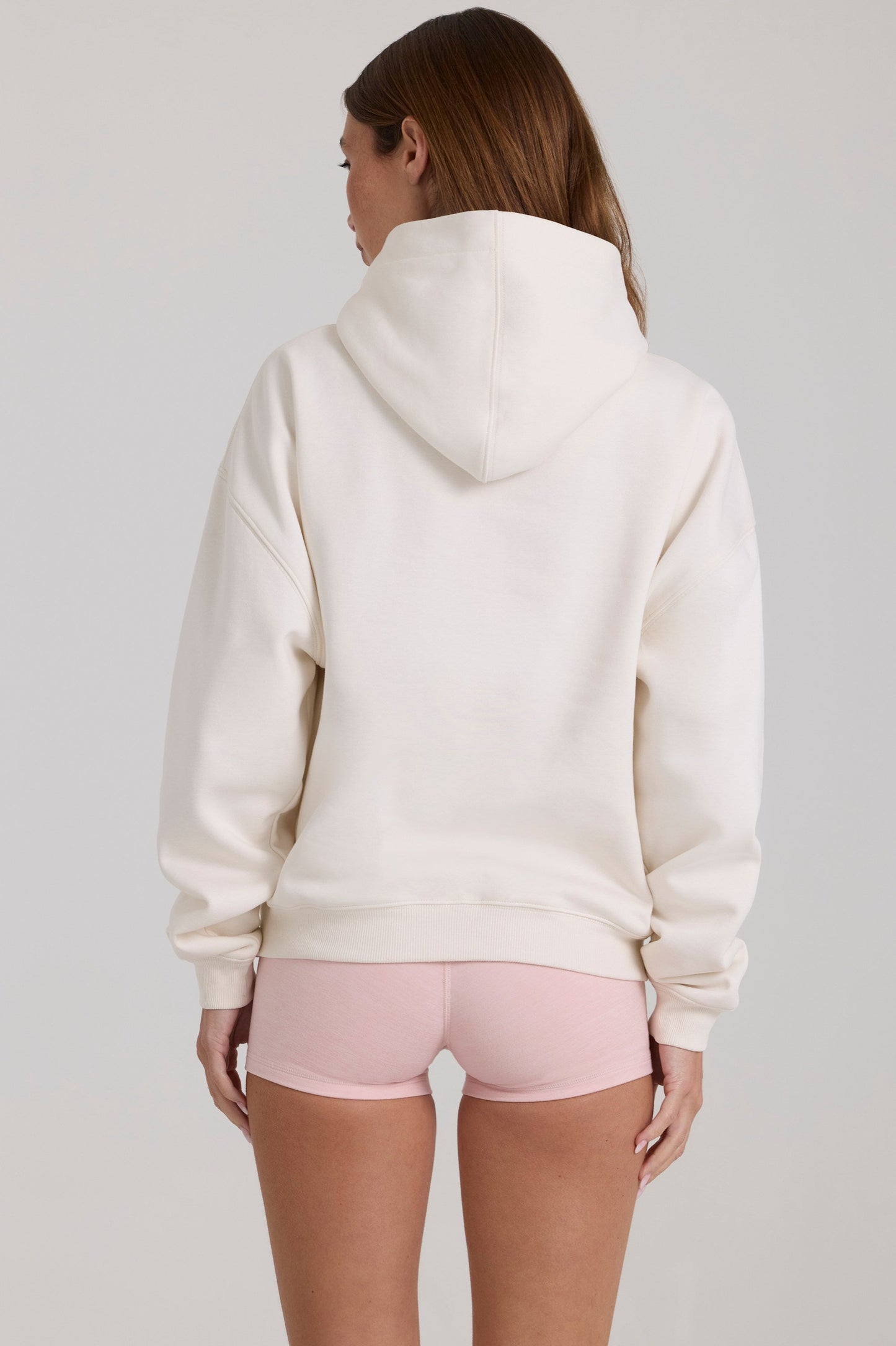 Oversized Applique Hoodie in Ivory