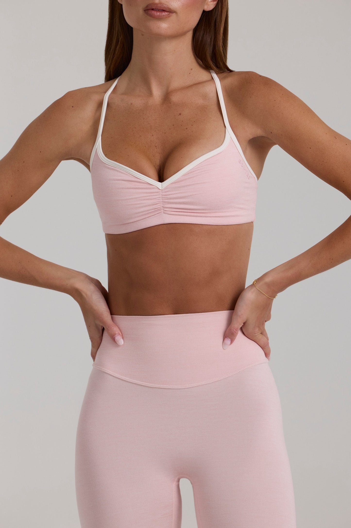 Soft Active Sports Bra in Blush Marl
