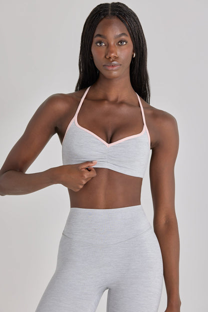Soft Active Sports Bra in Grey Marl