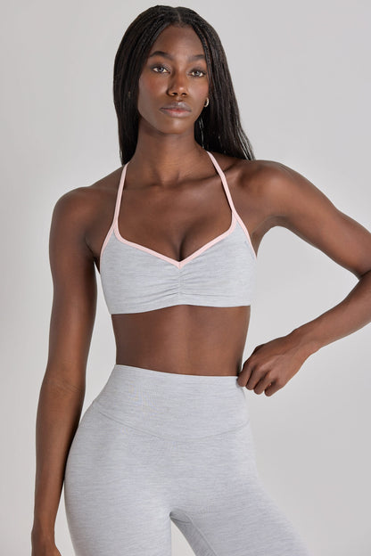 Soft Active Sports Bra in Grey Marl