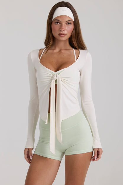 Modal Tie-Front Top in Ivory