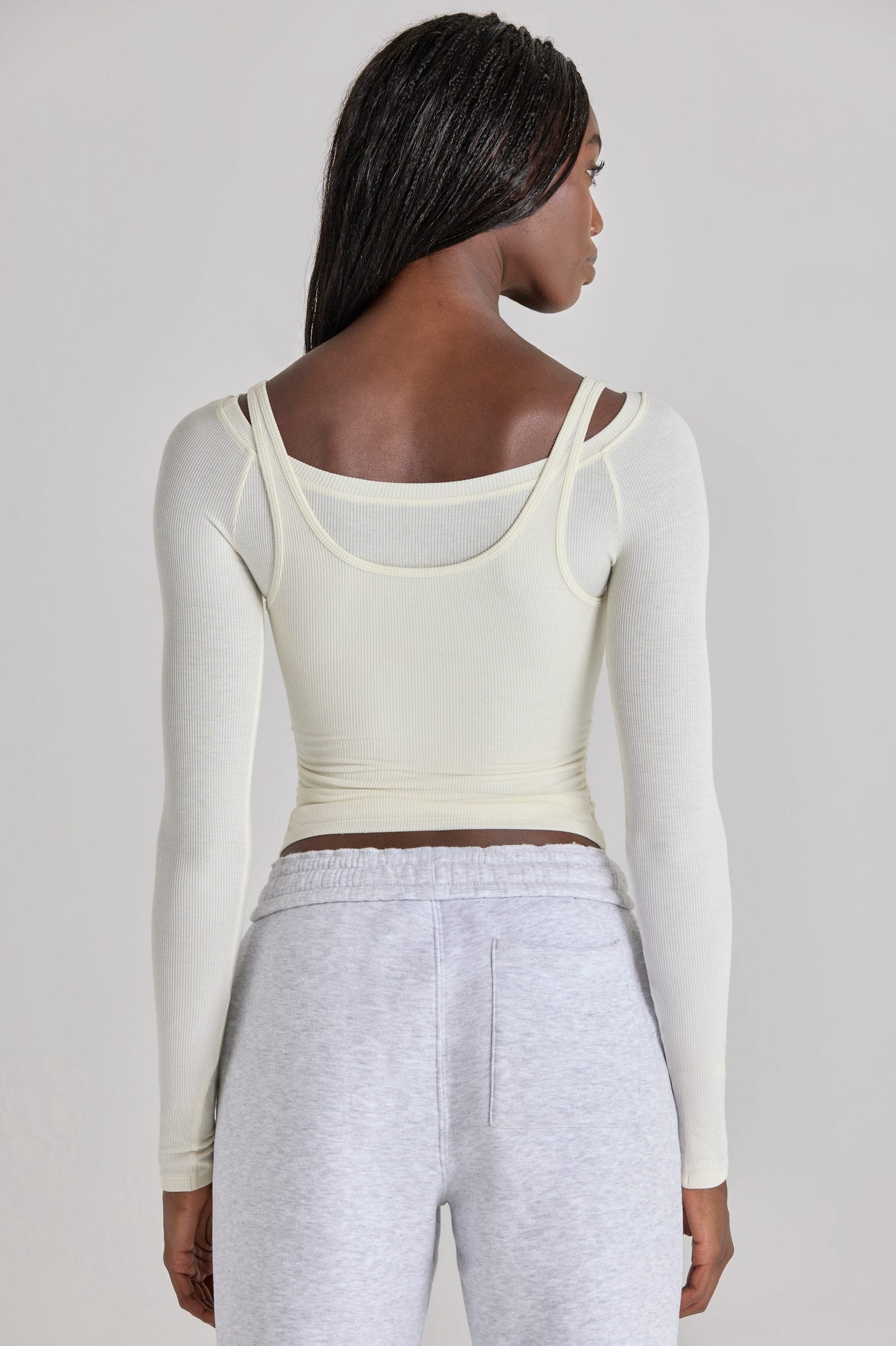 Modal Layered Top in Ivory