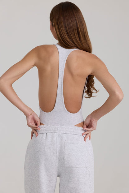 Modal Bodysuit in Grey Marl